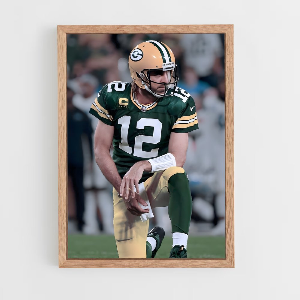 aaron-rodgers-5 cadre Bois clair
