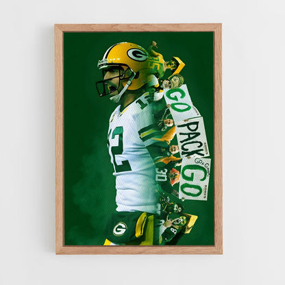 aaron-rodgers-7 cadre Bois clair