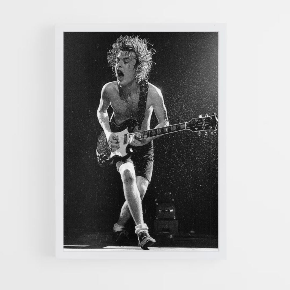 Poster ACDC black and white