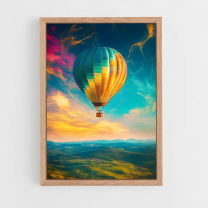 air-balloon-12 cadre Bois clair