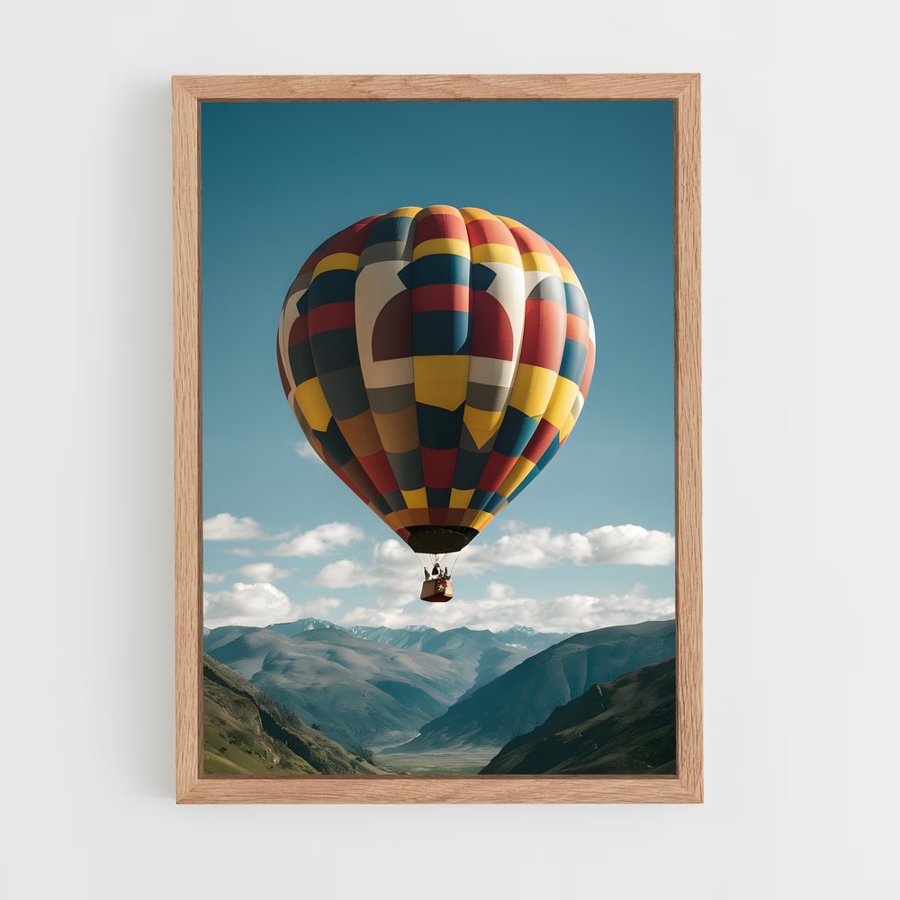 air-balloon-13 cadre Bois clair