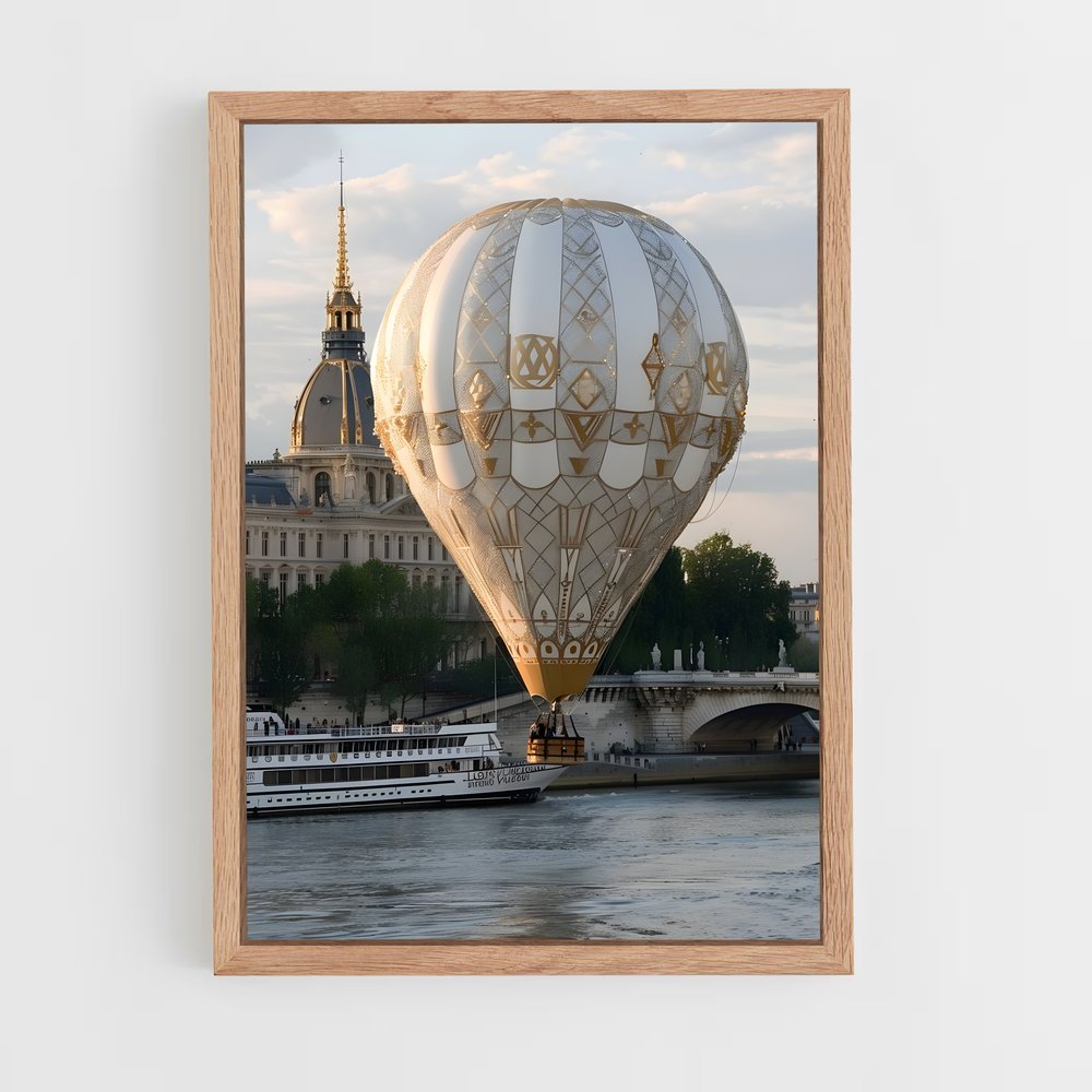 air-balloon-2 cadre Bois clair