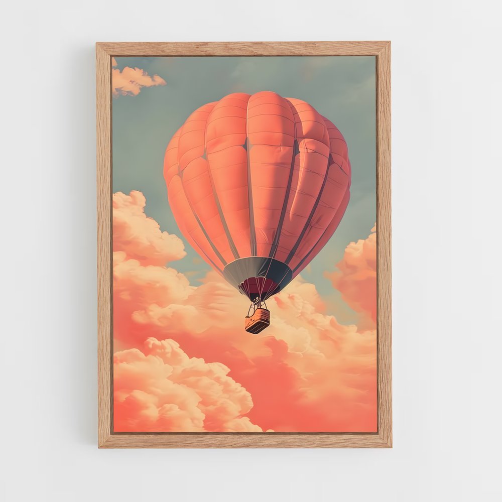 air-balloon-3 cadre Bois clair