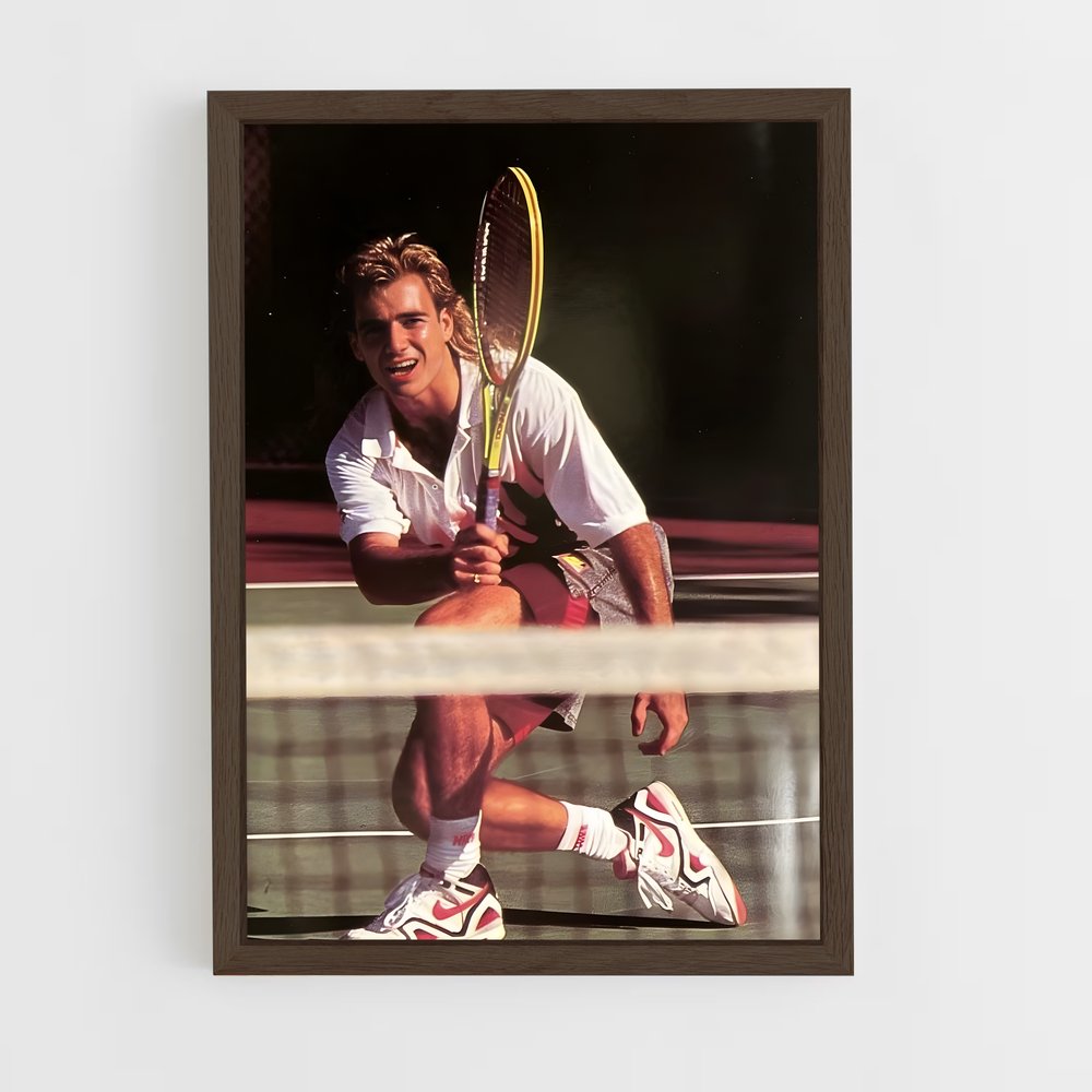 andre-agassi-3 cadre Bois foncé