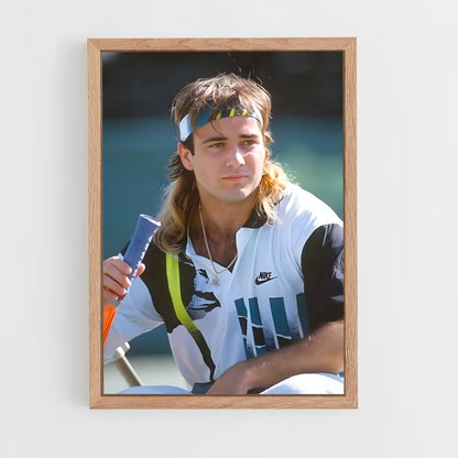 andre-agassi-5 cadre Bois clair