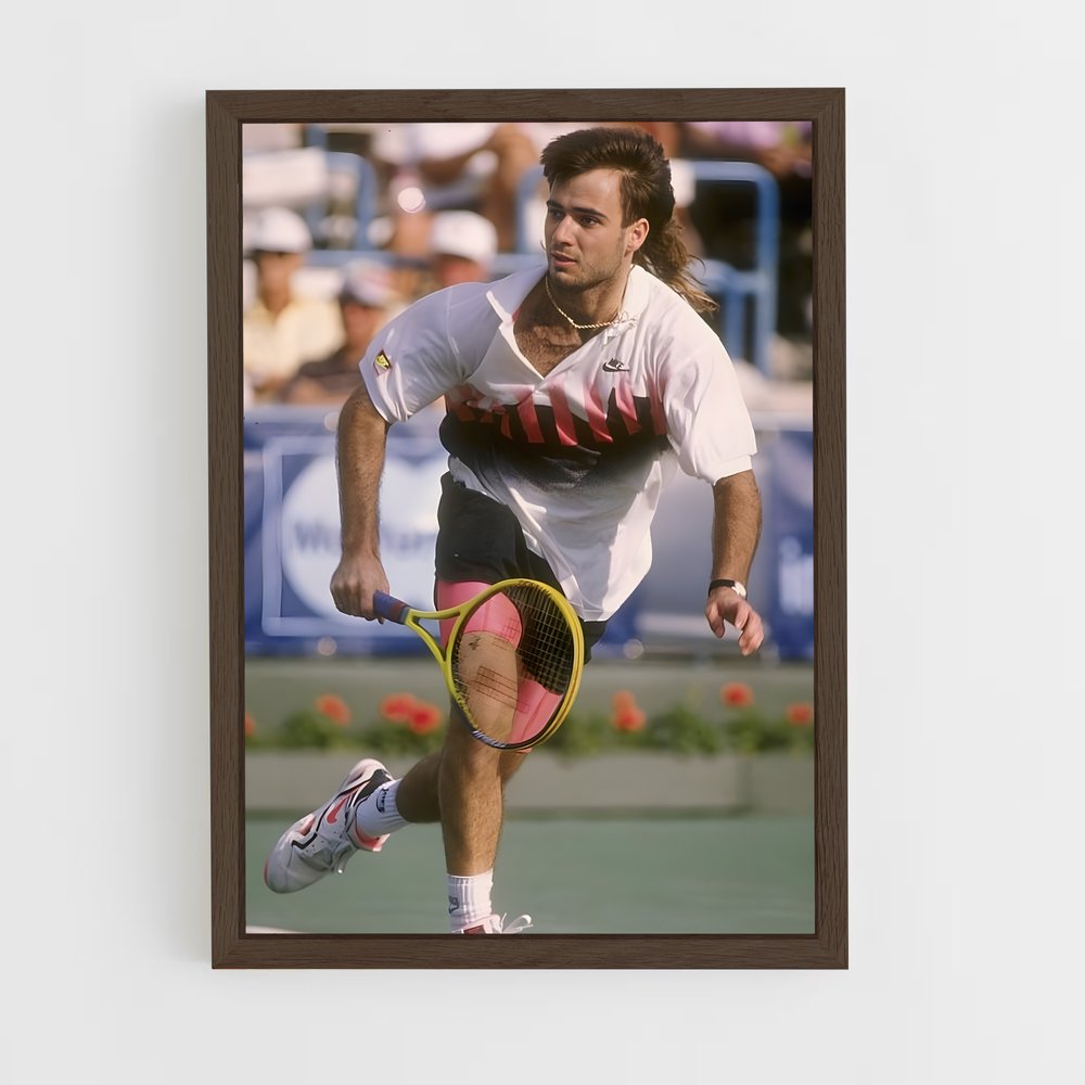 andre-agassi-6 cadre Bois foncé