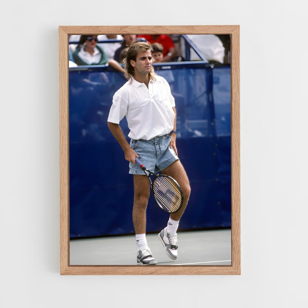 andre-agassi-9 cadre Bois clair