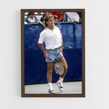 andre-agassi-9 cadre Bois foncé
