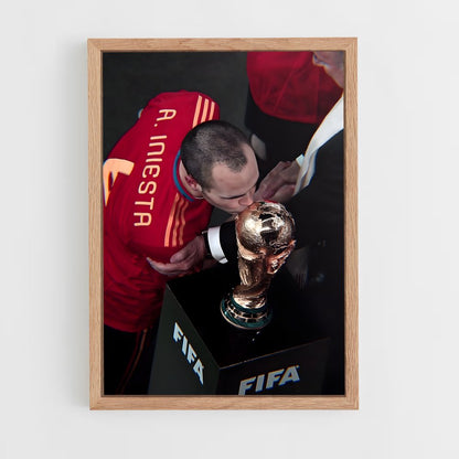 andres-iniesta-2 cadre Bois clair