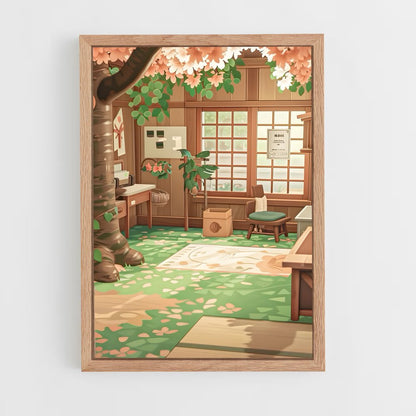 animal-crossing-12 cadre Bois clair