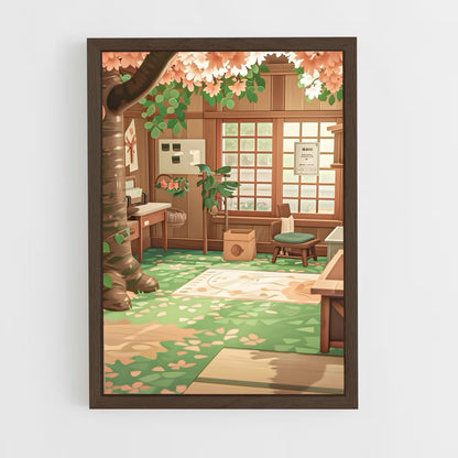 animal-crossing-12 cadre Bois foncé