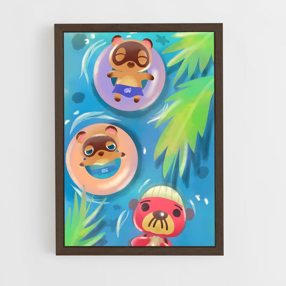 animal-crossing-13 cadre Bois foncé