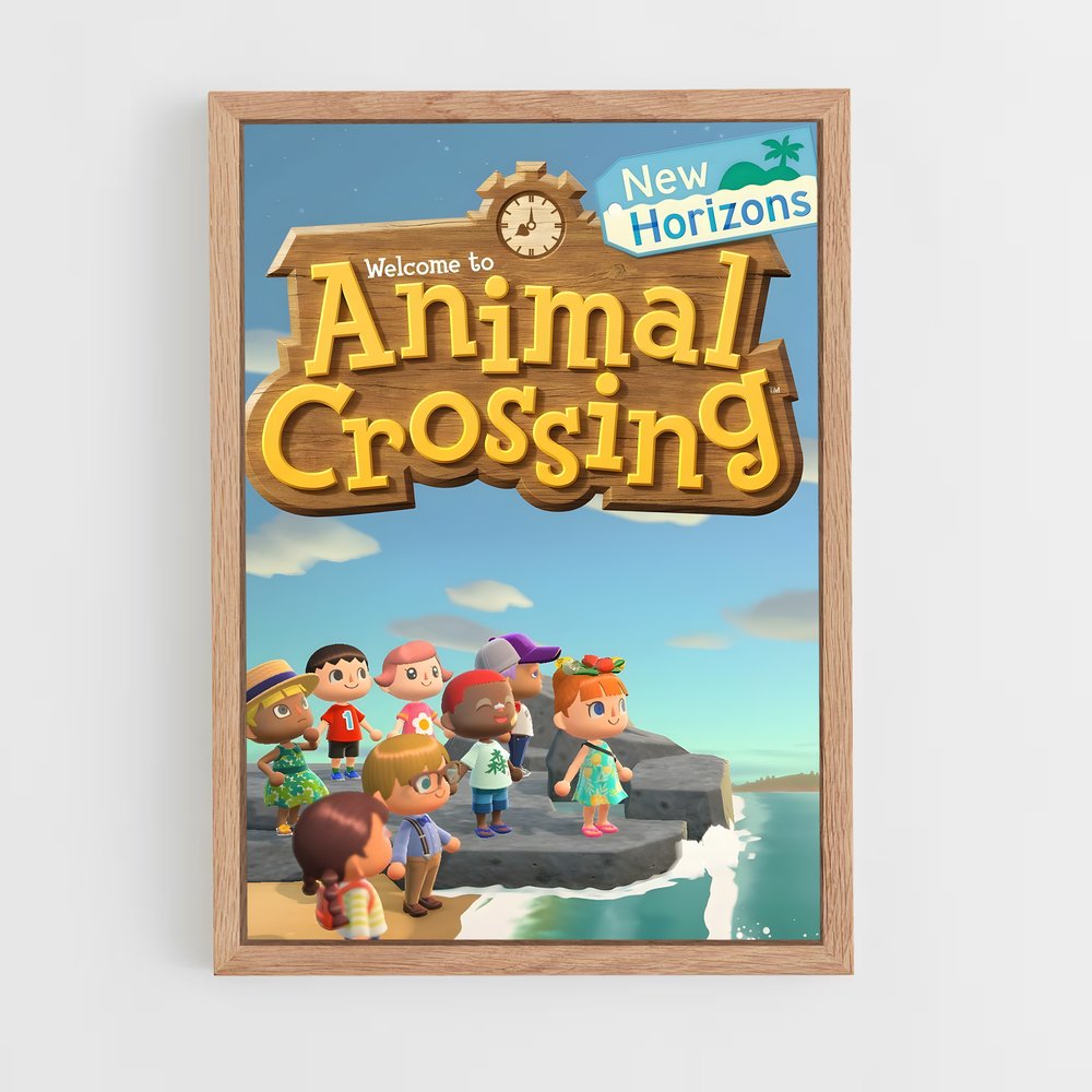 animal-crossing-2 cadre Bois clair