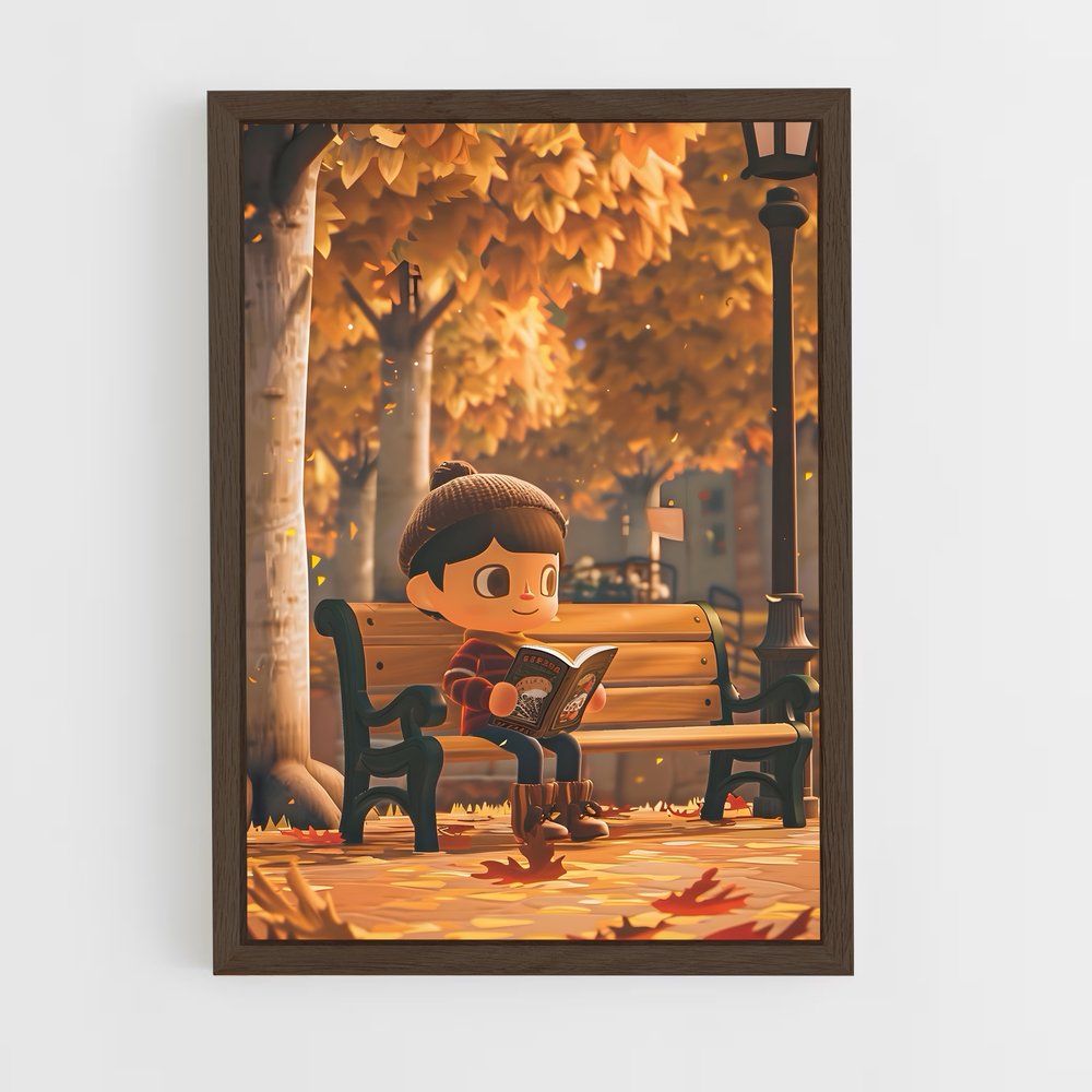 animal-crossing-5 cadre Bois foncé