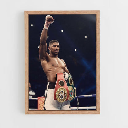 Affiche Anthony Joshua overwinning