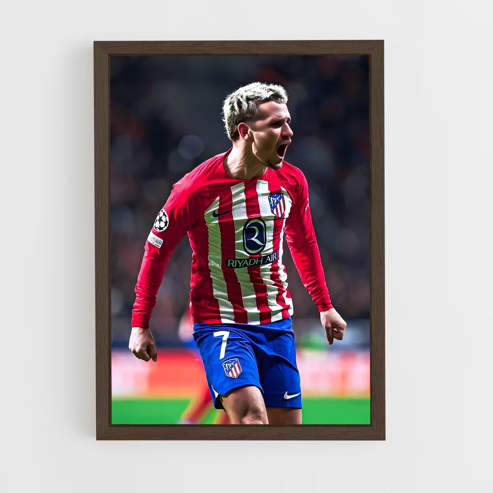 antoine-griezmann-2 cadre Bois foncé