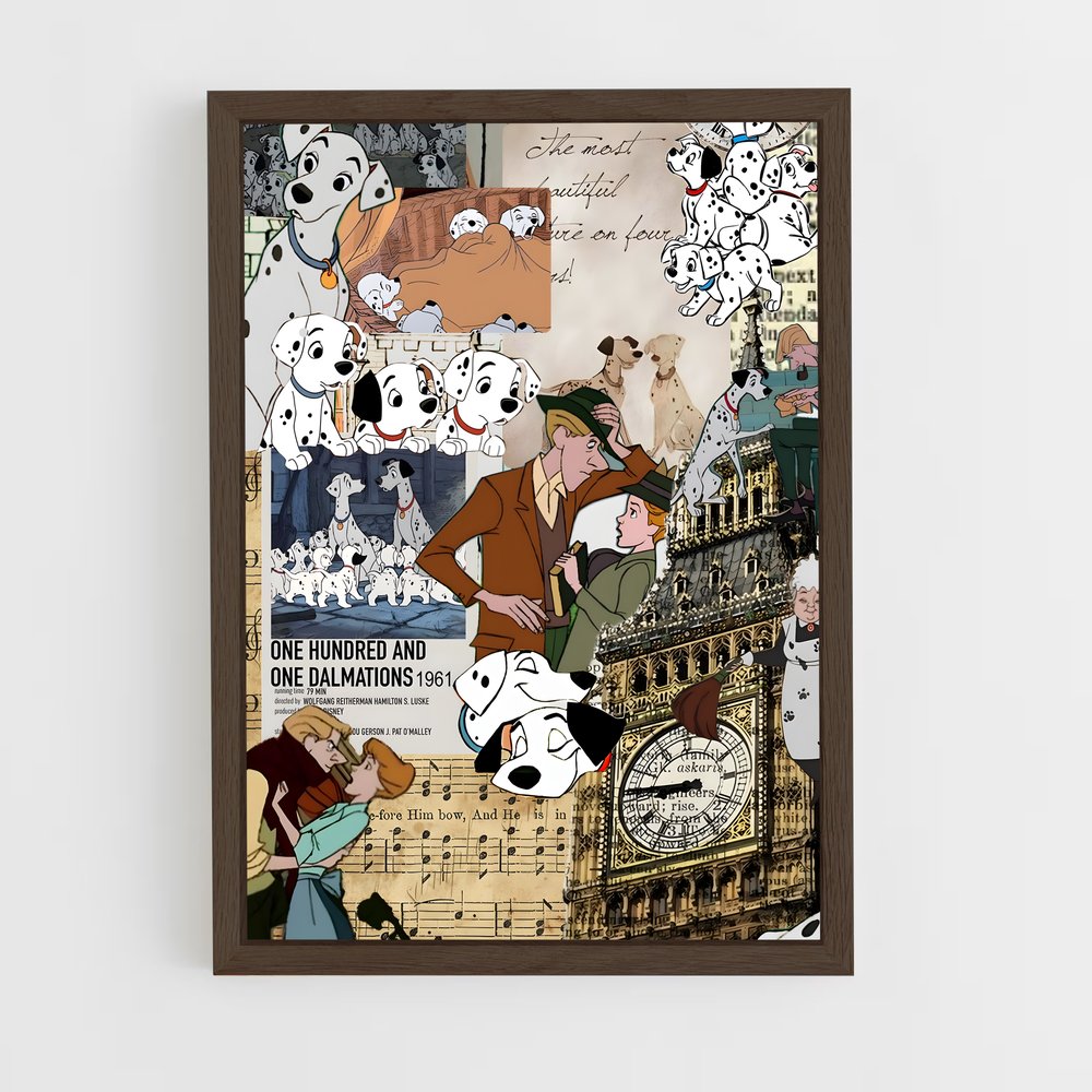 ap-101 dalmatians-1 cadre Bois foncé