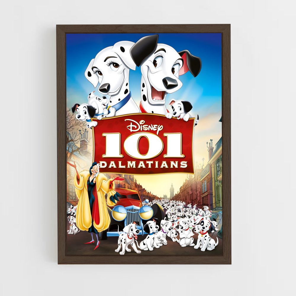 ap-101 dalmatians-4 cadre Bois foncé
