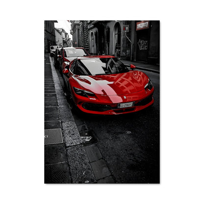 Poster Sportive Rouge