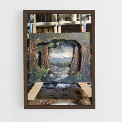 ap-3d art-3 cadre Bois foncé