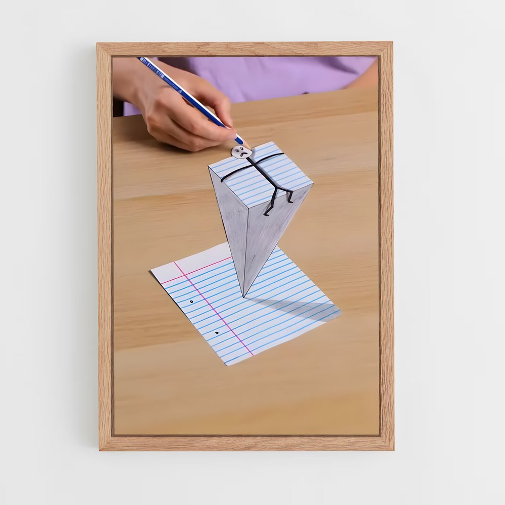 ap-3d art-4 cadre Bois clair