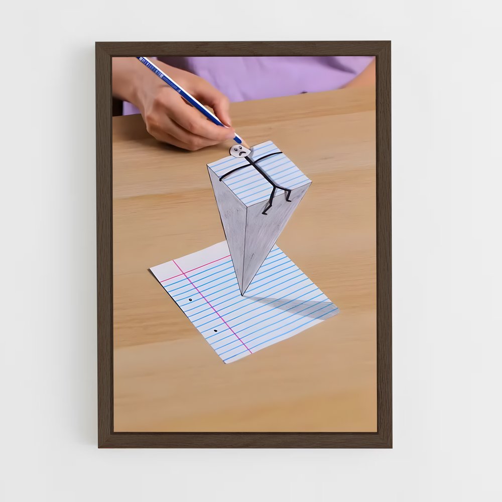 ap-3d art-4 cadre Bois foncé