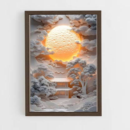 ap-3d art-6 cadre Bois foncé