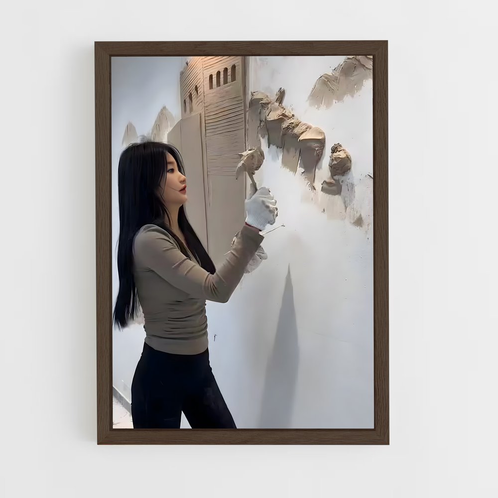 ap-3d art-8 cadre Bois foncé