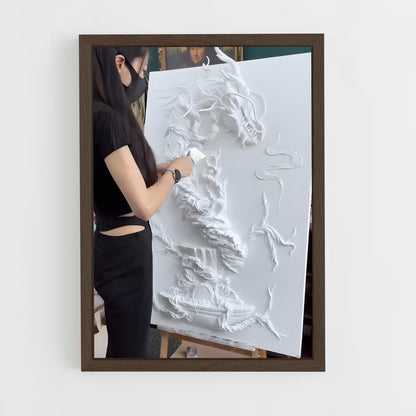 ap-3d art-9 cadre Bois foncé