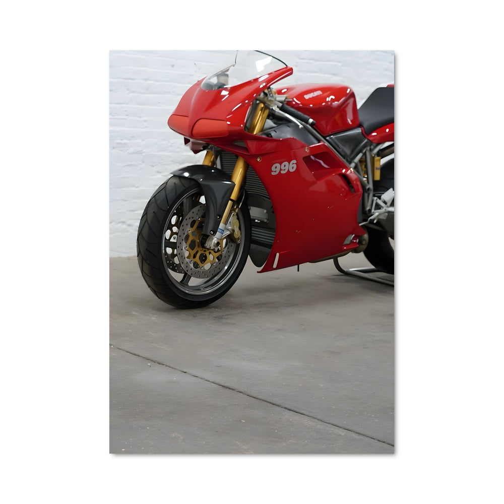 Poster Moto Rouge 996