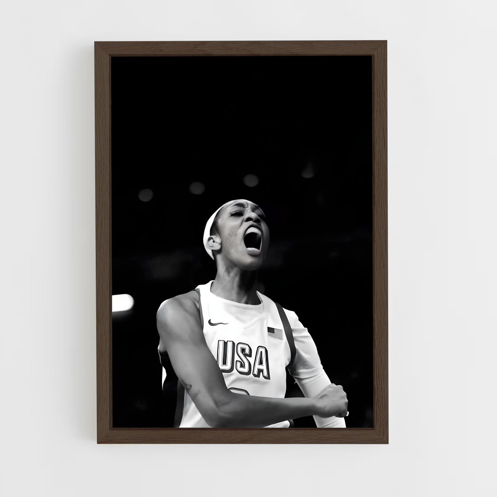 ap-a'ja wilson-5 cadre Bois foncé