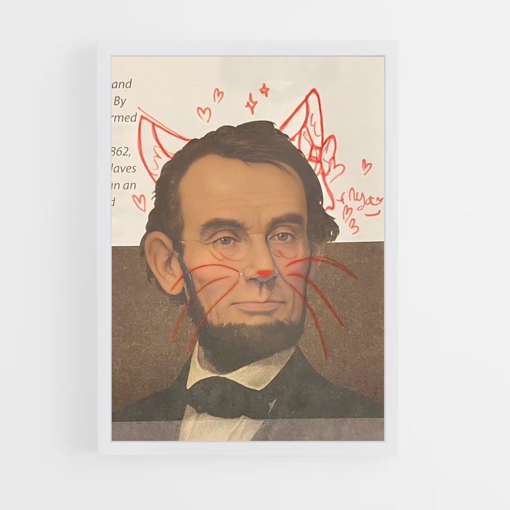 ap-abraham lincoln-4 cadre Blanc