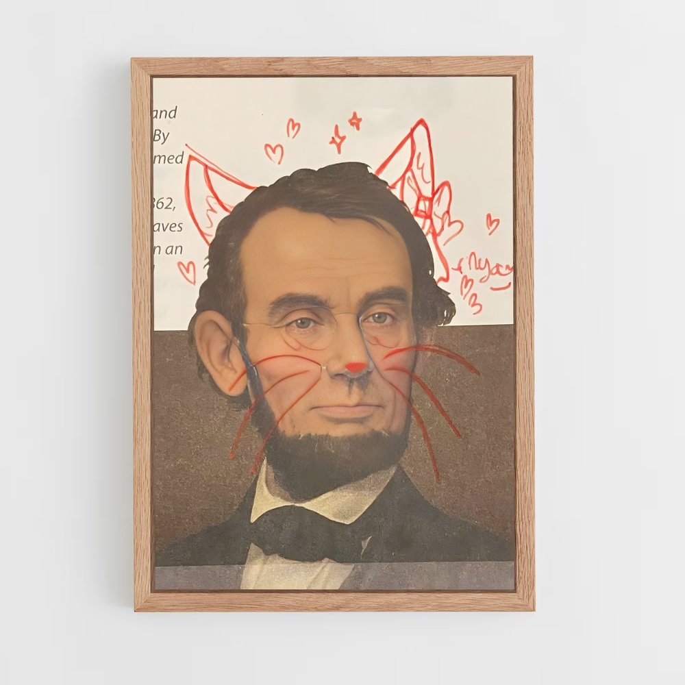ap-abraham lincoln-4 cadre Bois clair