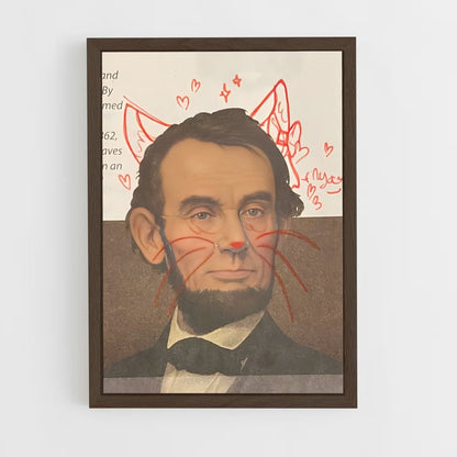 ap-abraham lincoln-4 cadre Bois foncé