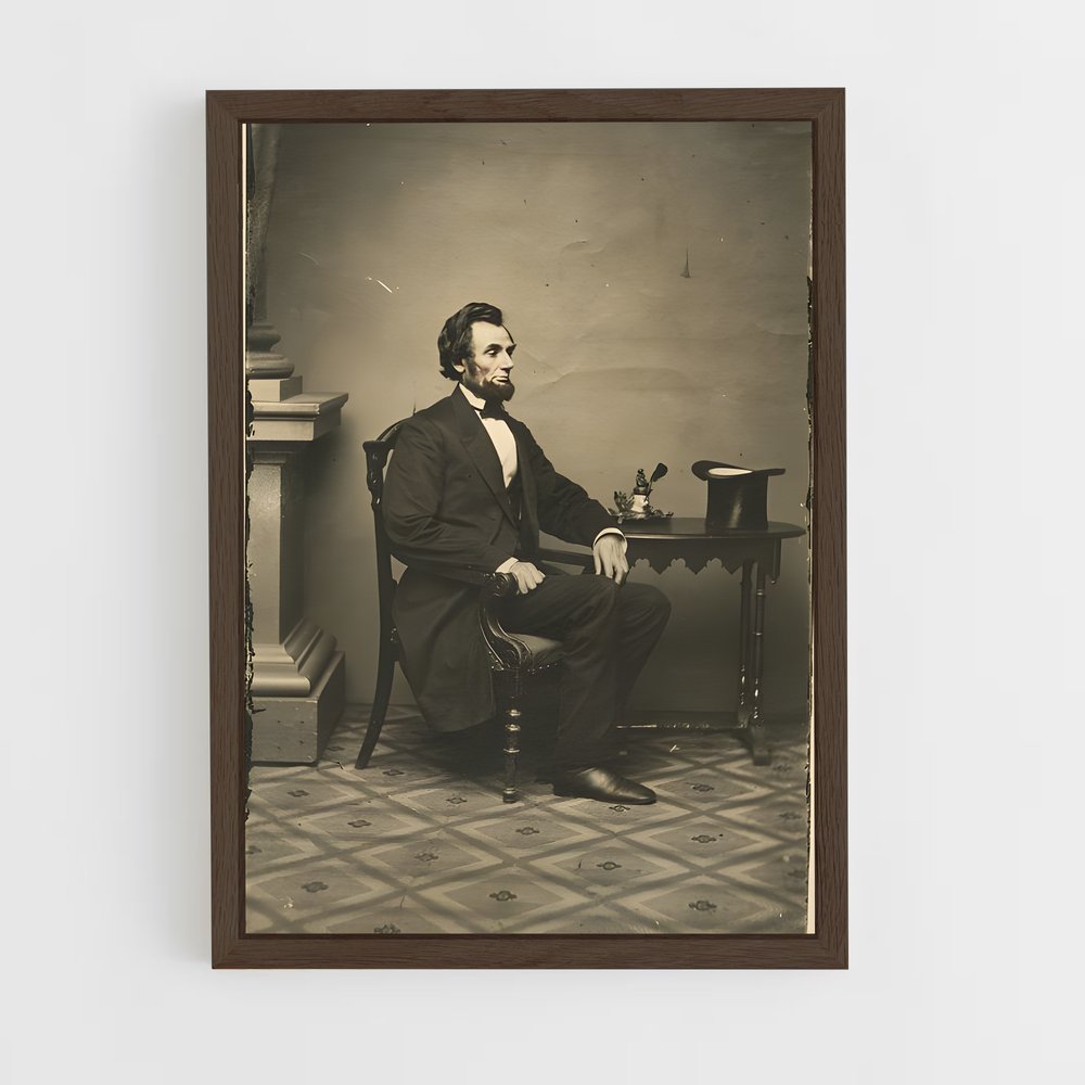 ap-abraham lincoln-6 cadre Bois foncé