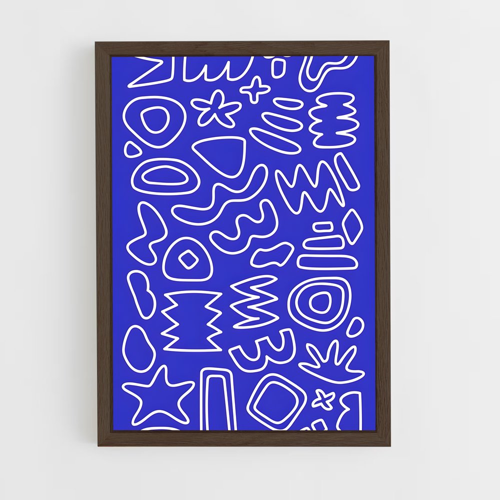 ap-abstract shapes-1 cadre Bois foncé