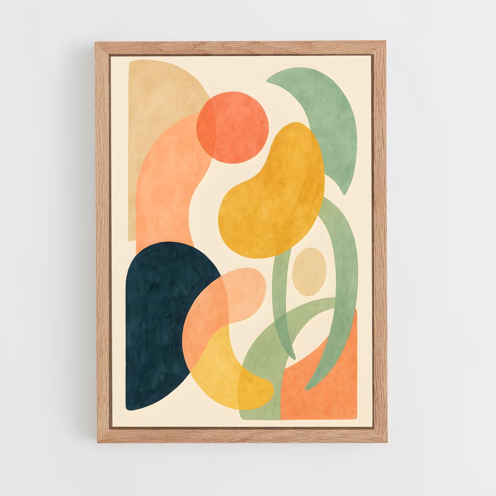 ap-abstract shapes-2 cadre Bois clair