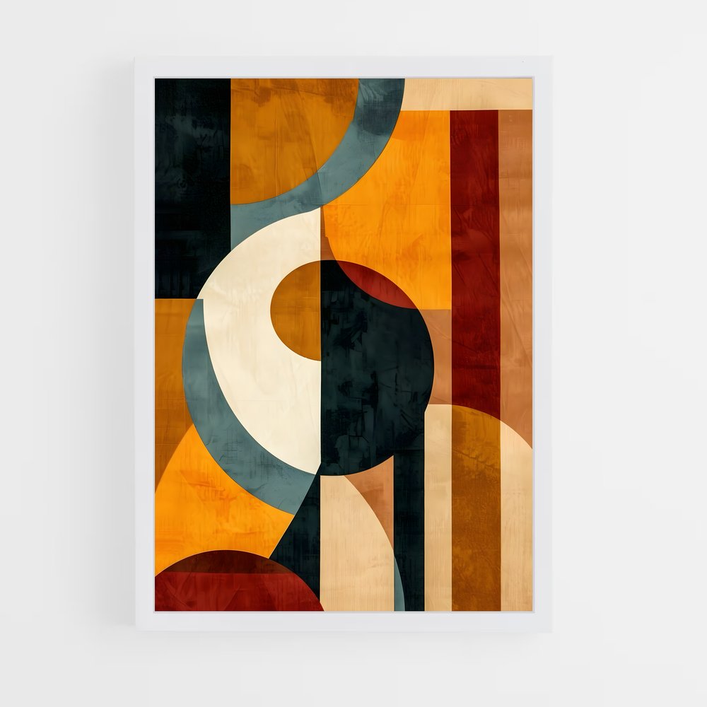 ap-abstract shapes-3 cadre Blanc