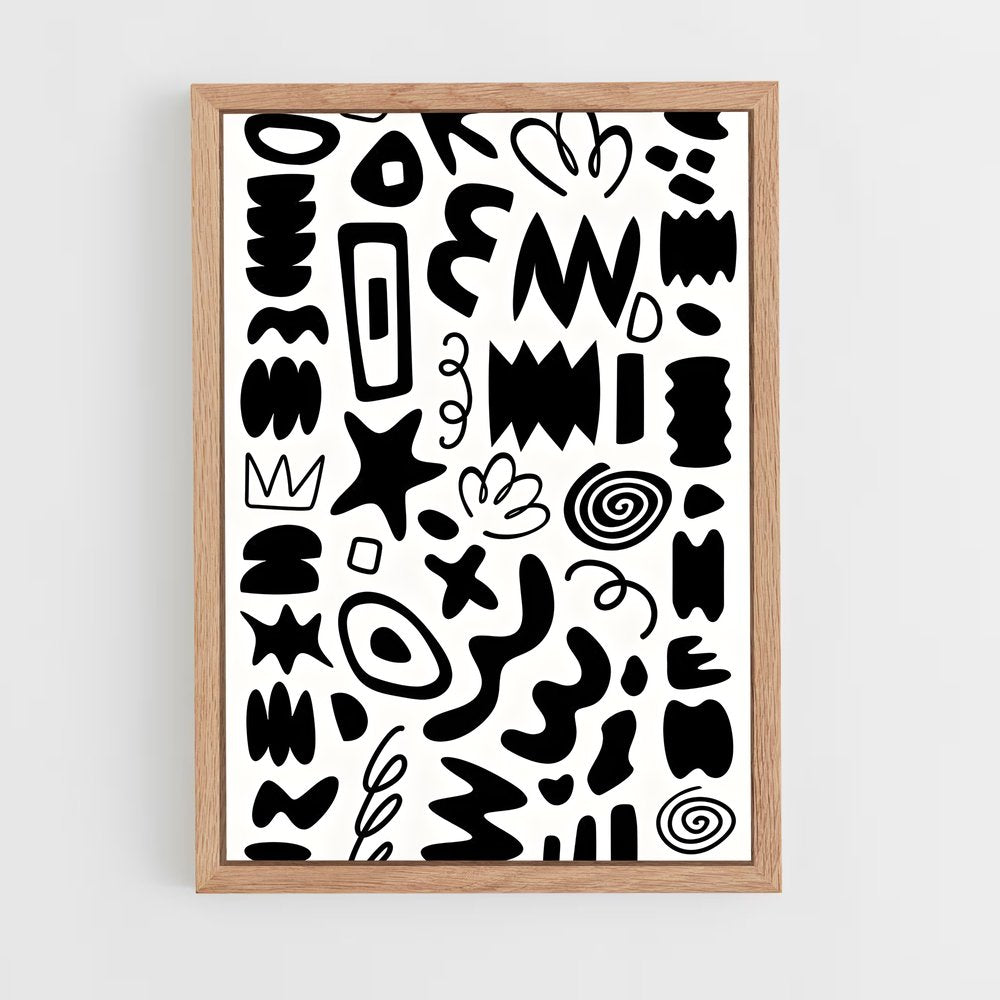 ap-abstract shapes-6 cadre Bois clair