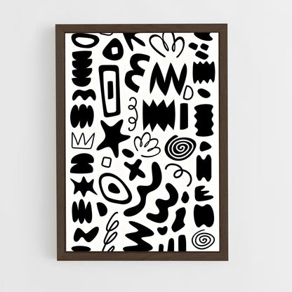 ap-abstract shapes-6 cadre Bois foncé