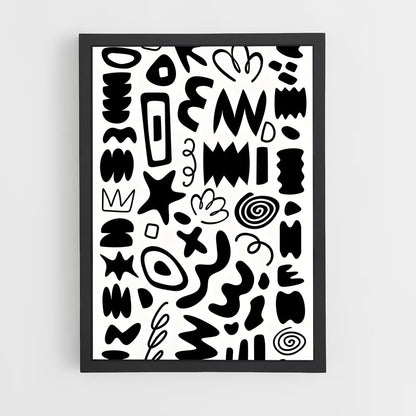 ap-abstract shapes-6 cadre Noir