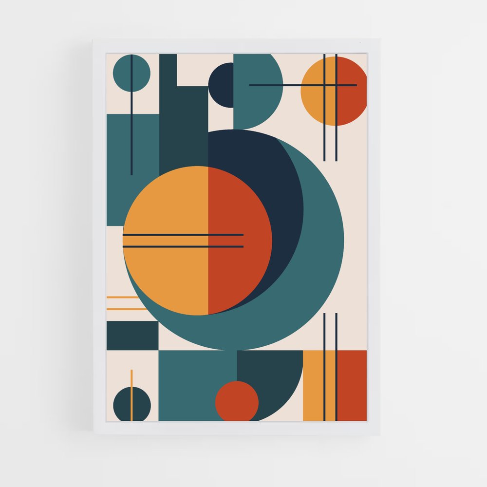ap-abstract shapes-8 cadre Blanc