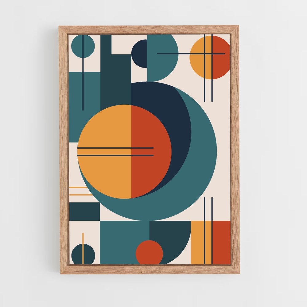 ap-abstract shapes-8 cadre Bois clair