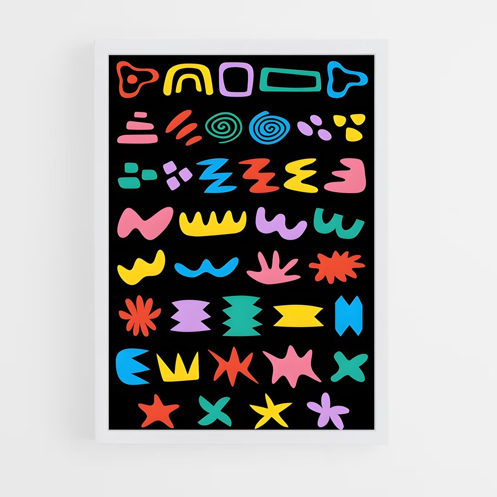 ap-abstract shapes-9 cadre Blanc