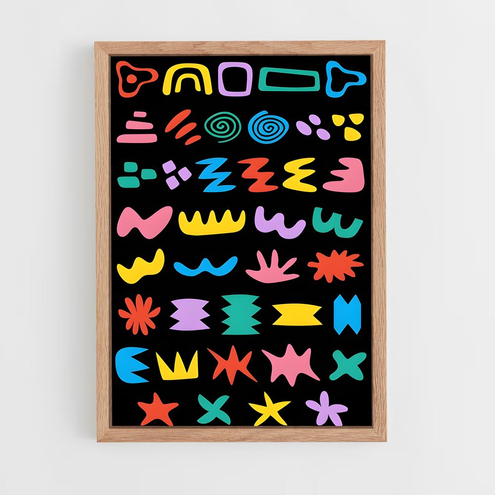 ap-abstract shapes-9 cadre Bois clair