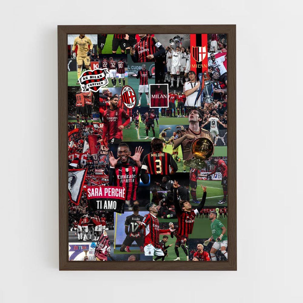 ap-ac milan-16 cadre Bois foncé