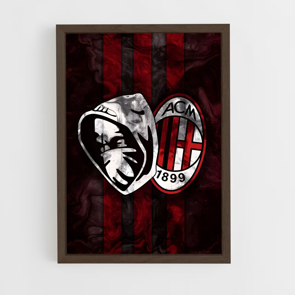 ap-ac milan-17 cadre Bois foncé