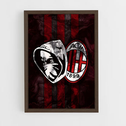ap-ac milan-17 cadre Bois foncé
