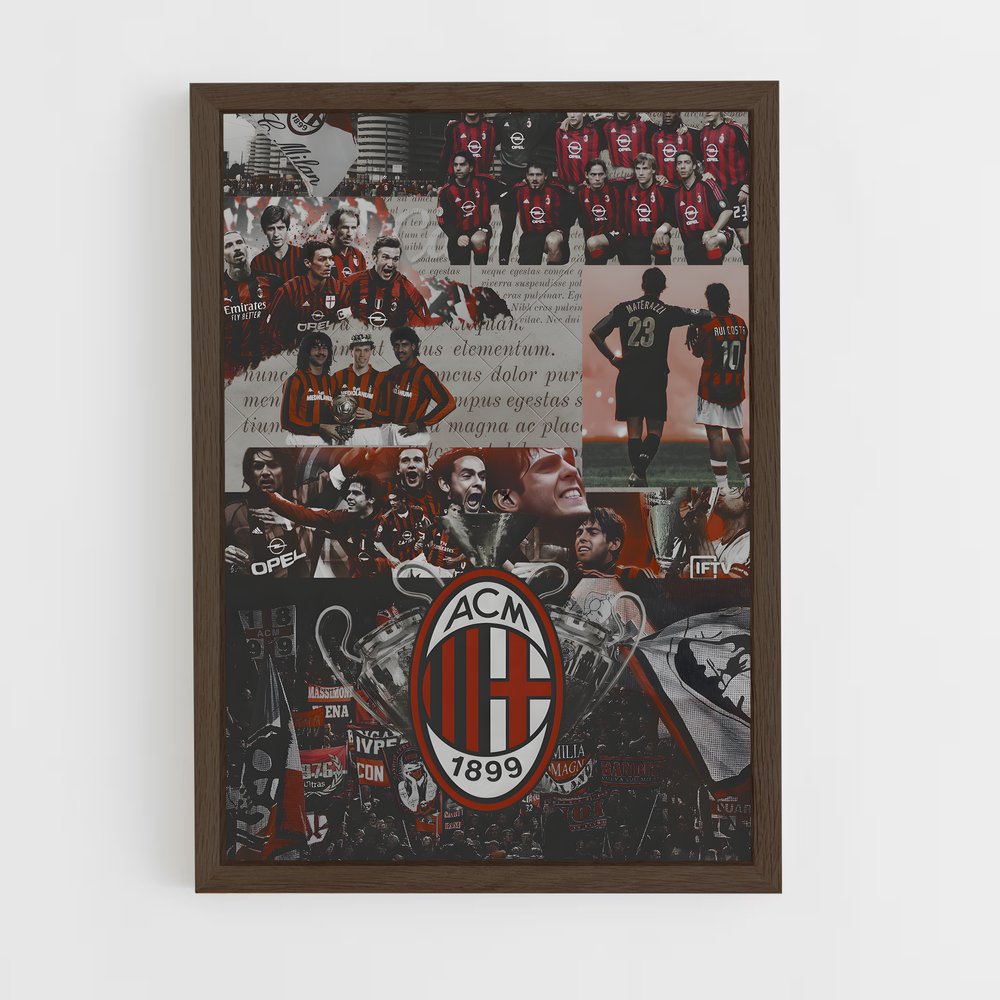 ap-ac milan-3 cadre Bois foncé
