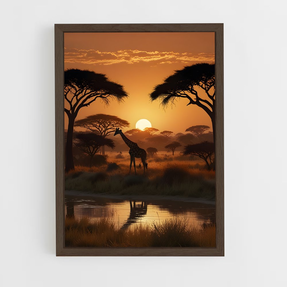 ap-acacia trees-6 cadre Bois foncé